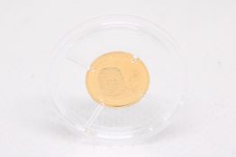 14ct Gold proof coin 0.5g issue year 2001 Diameter