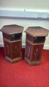 Pair of early 20th century pot cupboards