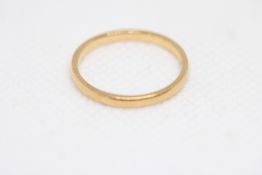22ct Gold wedding band Weight 2.5g Size P.5