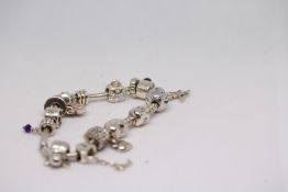 Pandora charm bracelet in box Weight 50g