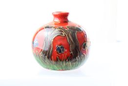 Anita Harris fighting hares vase signed in gold