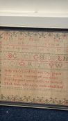 Framed Cross-Stitch Alphabet and Verse Sampler (38cm x 45cm including frame)