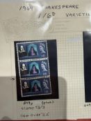 An album of British flawed & miss print stamps - A