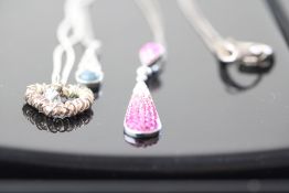 4 Silver necklaces