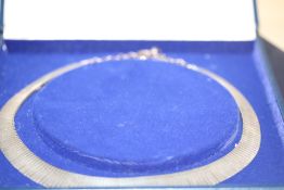 Silver Cleopatra style necklace Weight 34 g