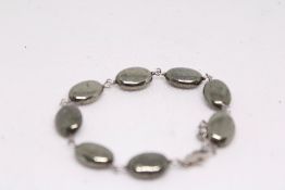 Limited edition sterling silver bracelet 65ct pyri