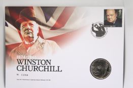Winston Churchill five pound coin by the royal min