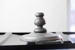 Round pewter candle stick arts & crafts