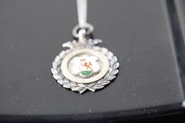 Silver & enamel fob necklace 1927-1928