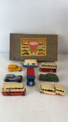 Dinky Toys die-cast vehicles with Meccano trade box