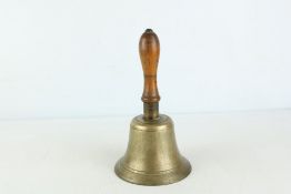 Brass Handbell with Turned Wooden Handle