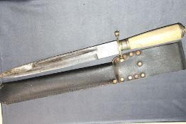 G.K.S Solingen bowie knife with possible bone hand