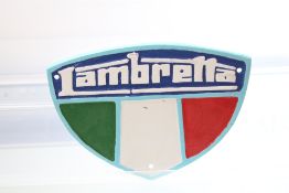 Cast Lambretta sign