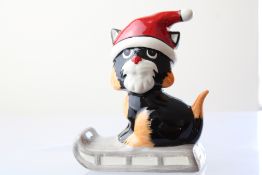 Lorna Bailey cat on sledge