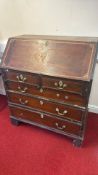 Georgian Mahogany Bureau Chest with Inlaid Fall Front