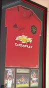 Framed Manchester United Marcus Rashford Signed Shirt Display