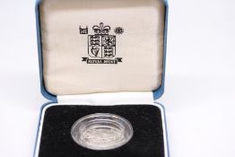 Silver 1 pound coin from the Royal mint dated 1989