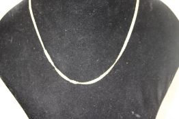 Silver flat-link neck chain