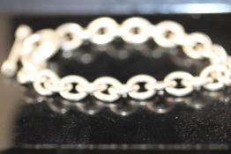 Silver T-bar bracelet