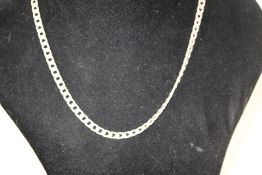 20'' silver flat link neck chain