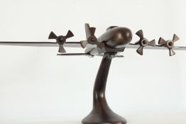 Large metal bomber aeroplane