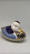 Royal Crown Derby bone china duck paperweight
