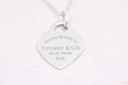 Tiffany & co silver pendant on a 925 silver chain