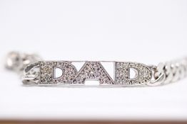 Silver 'DAD' ID bracelet Weight 37.1g