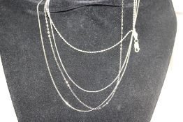 4 Silver chains