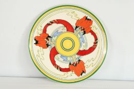 Large Wedgwood Clarice cliff plate slitude