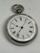 Gentleman's mid size silver pocket watch currently
