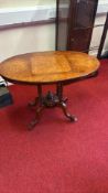 Victorian Walnut Occasional Table with Inlaid Chessboard Top