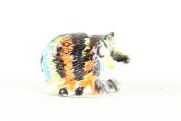 Anita Harris small hedgehog signed in gold