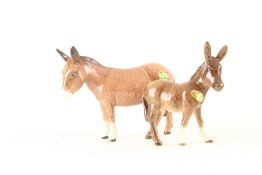 2 Beswick Donkeys