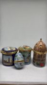 Staffordshire Enamels hand-painted trinket boxes (group)
