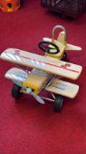 Vintage plastic ride-on pedal aeroplane, Coloma Pastor Aeroclub (EC-CYP)