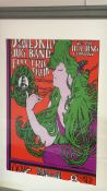 Framed psychedelic Avalon Ballroom concert poster: Canned Heat, Jug Band & Electric Train