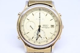 Gents Seiko Quartz Chronograph watch with date cur