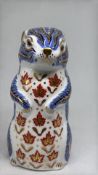 Royal Crown Derby Imari-style otter paperweight