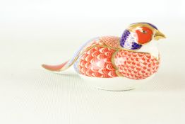 Royal crown derby pheasant silver stopper