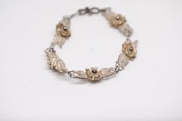 Silver & gilt bracelet