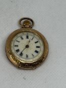 14ct Gold fob watch (dust cover not gold) currentl