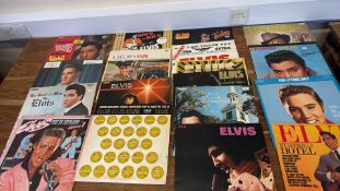 A group of Elvis Presley vinyl LP records