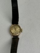 9ct Gold case ladies Avia dress watch