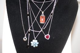 5 Silver chains & pendants