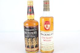2 Bottles of Scotch Whisky: Seagram’s 100 Pipers and Mackinlay’s Old Scotch Whisky