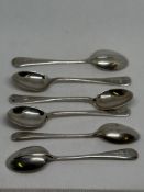 6x Silver teaspoons, full Sheffield hallmarks with