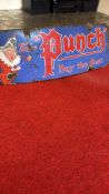 Vintage Punch Cigars Enamel Advertising Sign (46cm x 121cm)