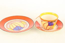 Wedgwood Clarcie cliff trio tea set melons