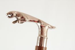 Chrome Jaguar car mascot handle walking stick